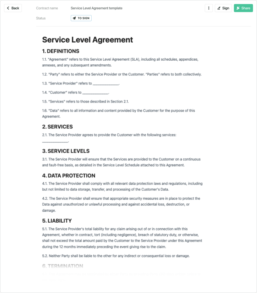 Contoh Technical Writing: Service Level Agreement