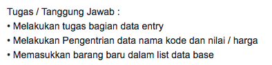 Contoh tugas data entry