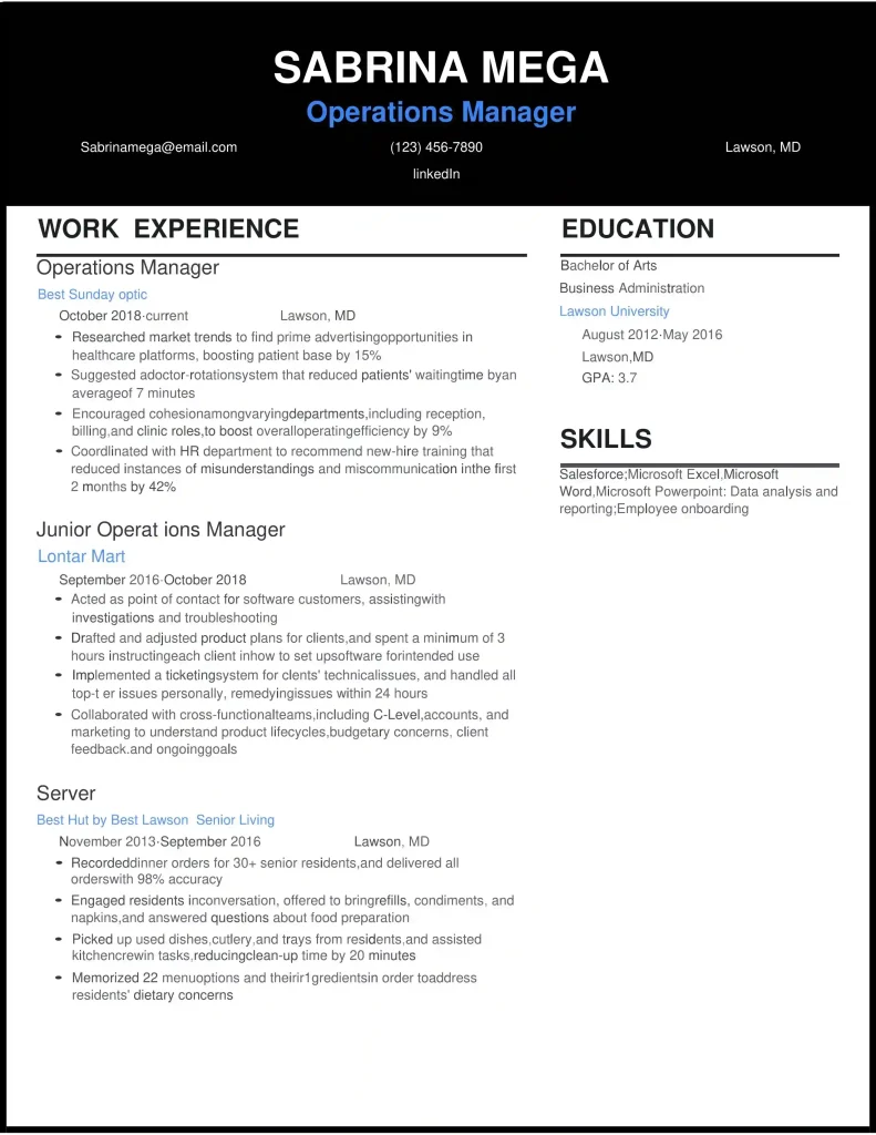 contoh cv bahasa inggris