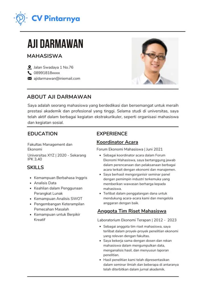 CV Beasiswa Fokus Leadership