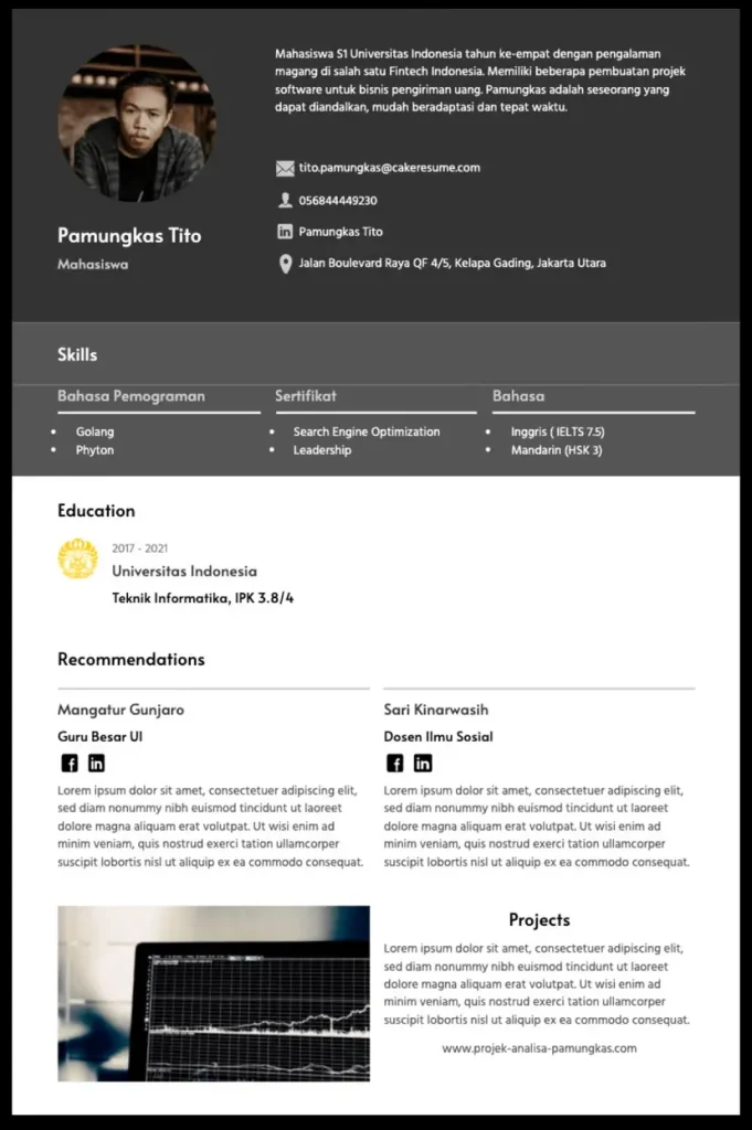 CV Beasiswa Fokus Prestasi & Lomba