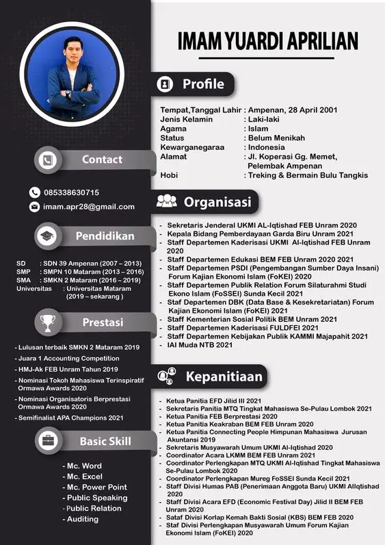 CV Mahasiswa Fokus Akademik