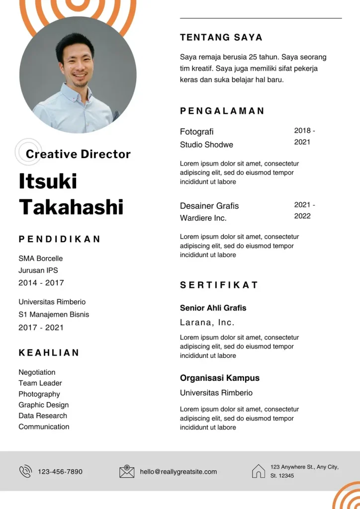 CV Mahasiswa Kreatif / Desain