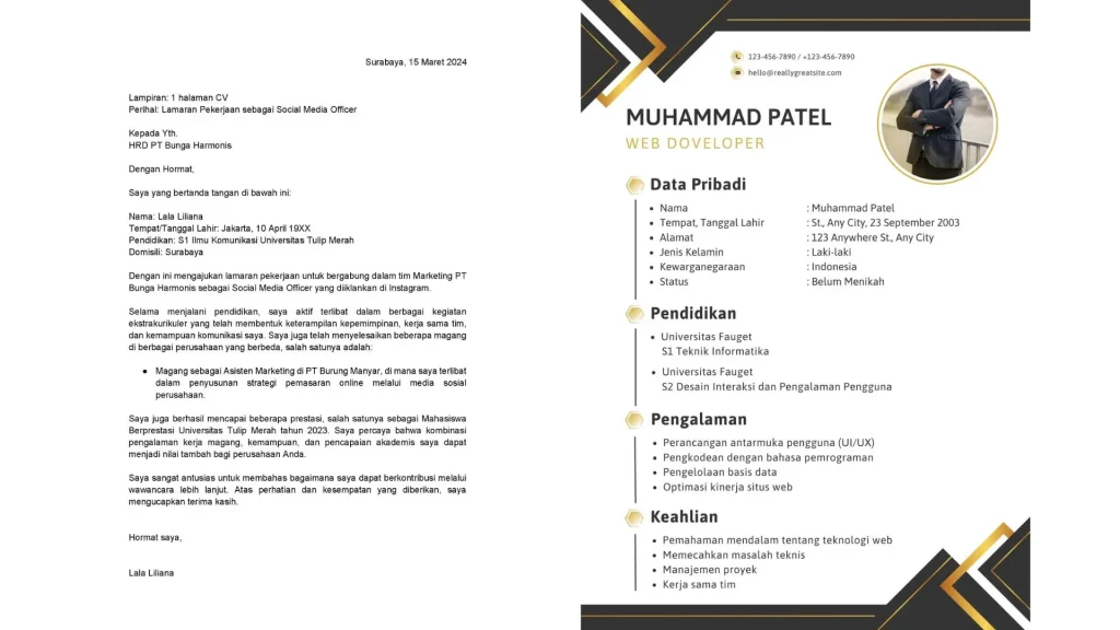 perbedaan cv dan surat lamaran