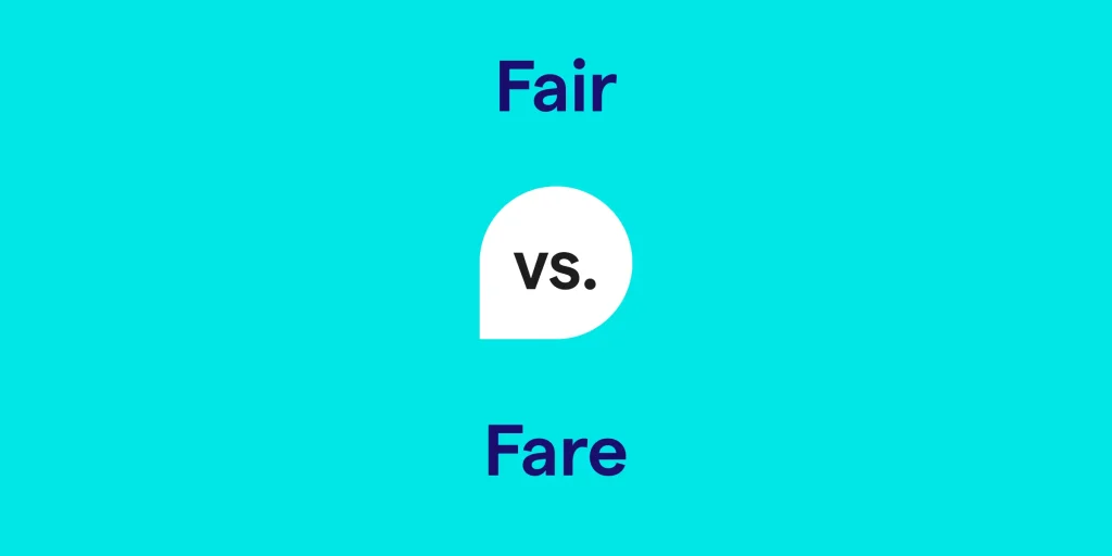 perbedaan fair dan fare dalam bahasa inggris
