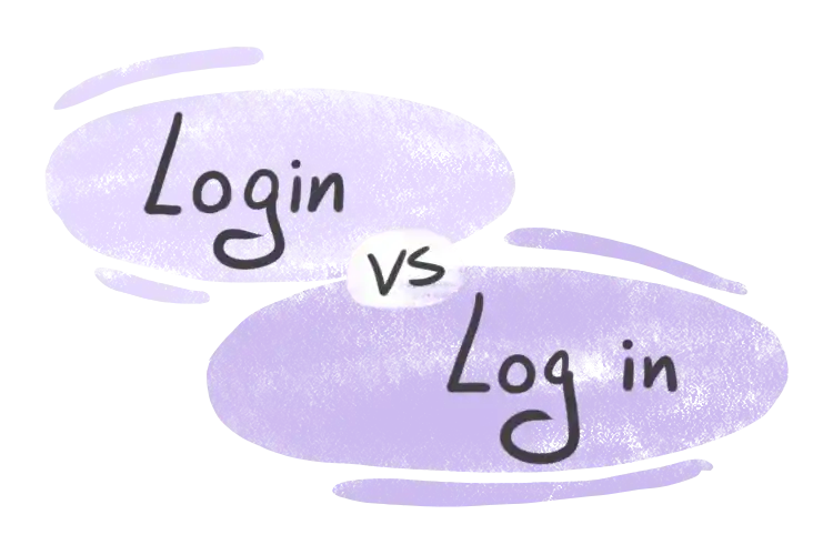 perbedaan log in dan login dalam bahasa inggris