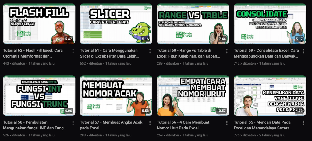 Belajar Excel (Bahasa Indonesia)