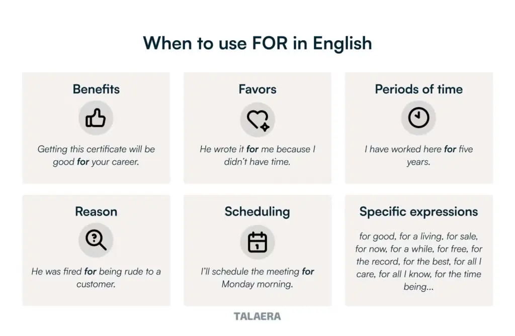Apa Fungsi “For” dalam Bahasa Inggris