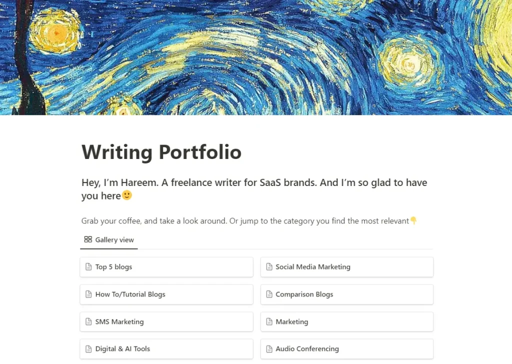 Contoh Portofolio Digital Marketing Content Marketing