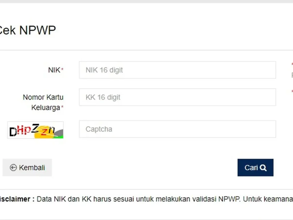cara cek nomor npwp yang hilang​